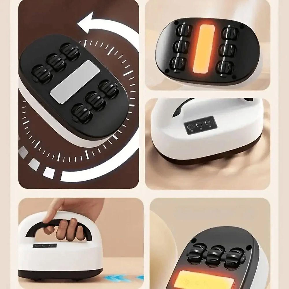 Massageador Corporal BSL3673 com Vibração e Aquecimento 6 Pontos Branco Braslu
