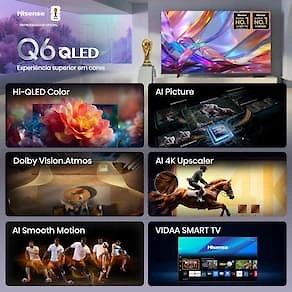 Miniatura Smart TV 50" 4K QLED Hisense 50Q6QVV Vidaa Dolby Vision