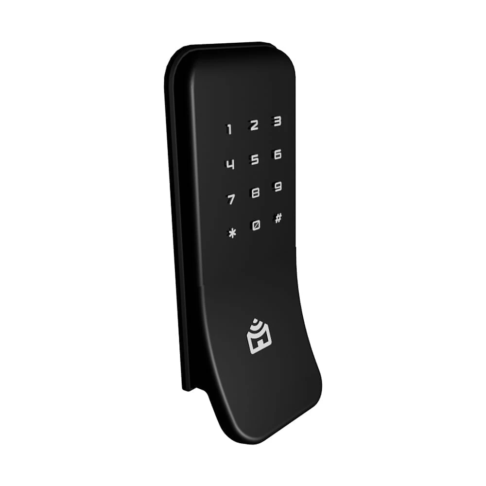 Miniatura Smart Fechadura Wi-Fi de Sobrepor Positivo Casa Inteligente - Abertura por Biometria, Senha, Tag e App - Preto