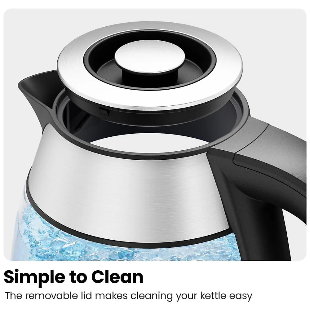 Chaleira Elétrica CHEFMAN 1.2L 1500W para Chá com Infusor de Inox, Desligamento Automático, Proteção contra Fervura a Seco e Luz LED