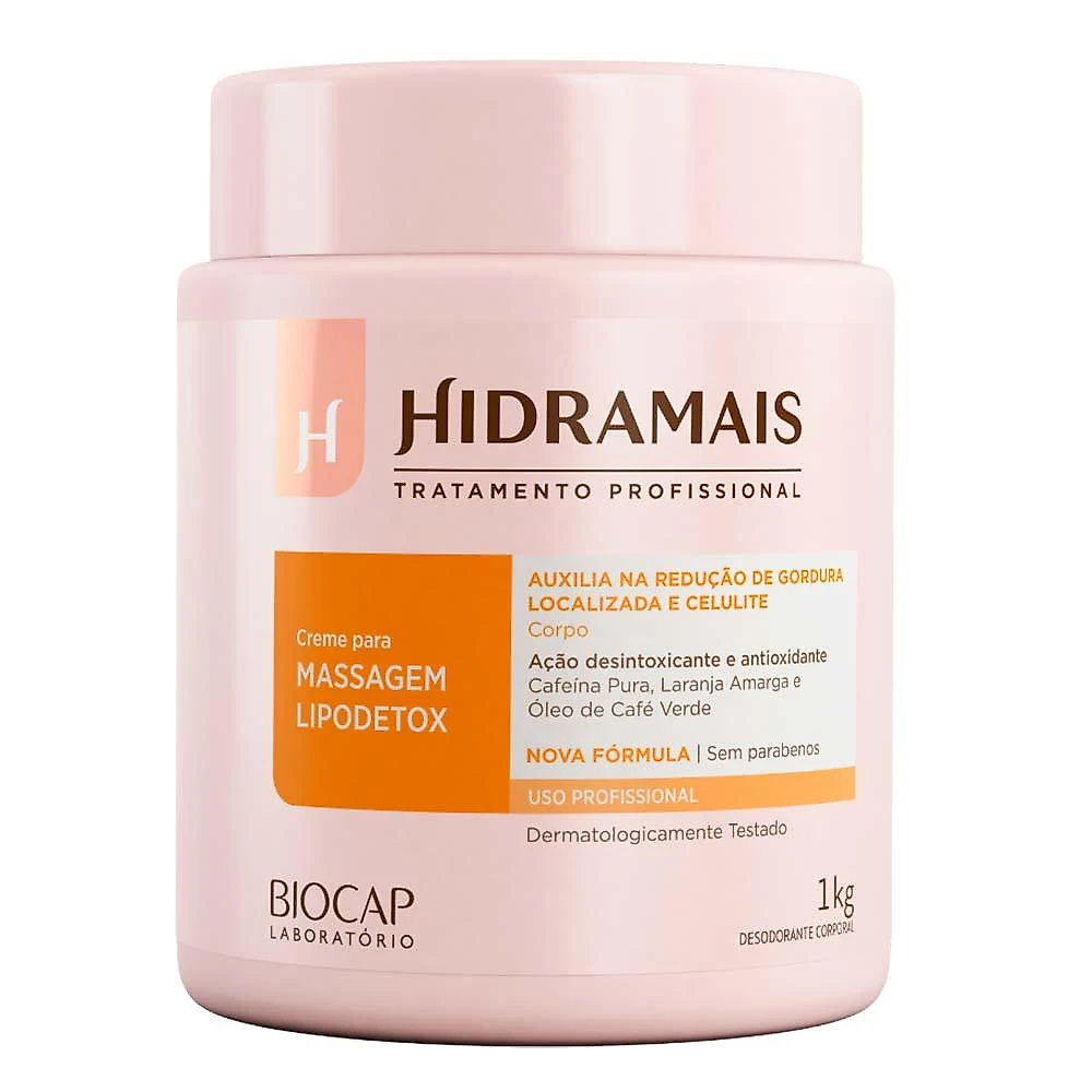 Creme para massagem hidramais - lipodetox 1kg