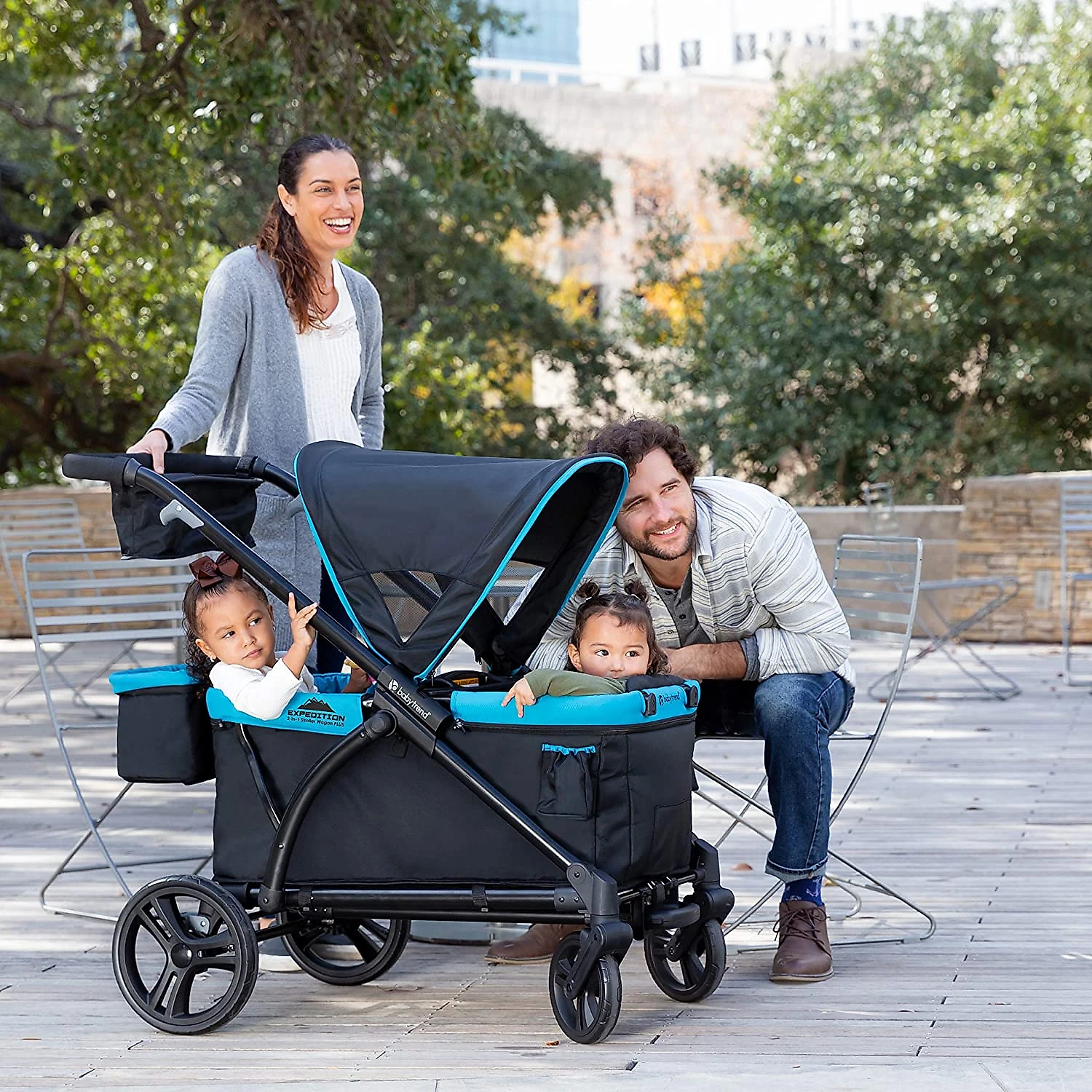 Baby Trend Carrinho de Passeio Infantil 2 em 1 para Crianças de até 49 kg Cinza