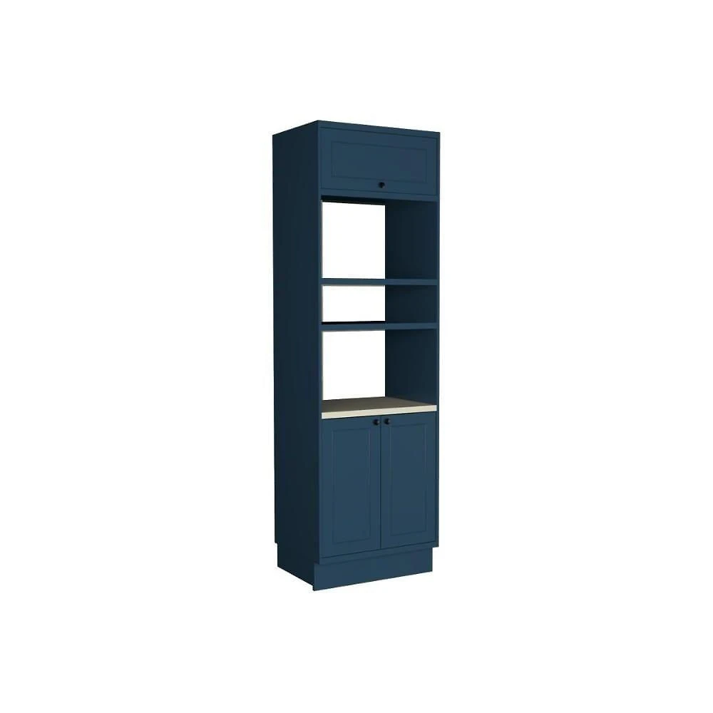 Paneleiro Cozinha Évora PH 3127 3 Portas 1 Prateleira MDF 70CM Azul e Cinza Argila