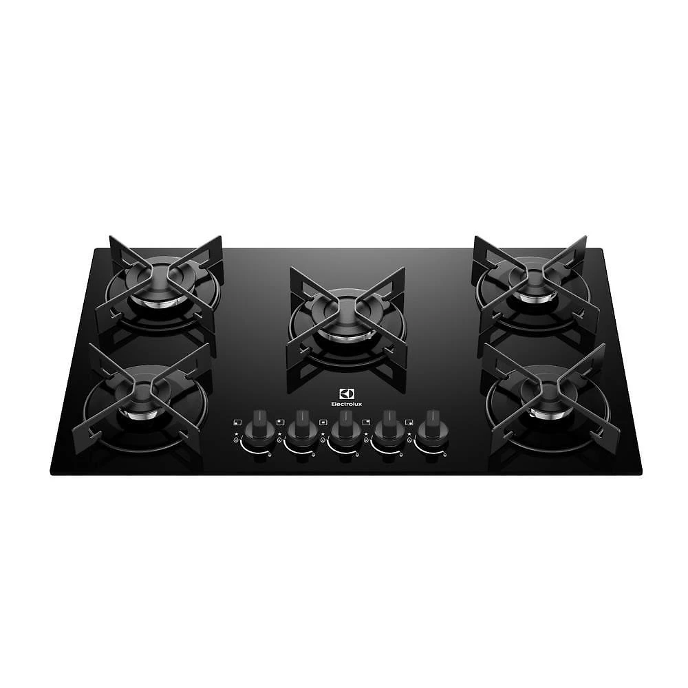 Cooktop 5 bocas electrolux ke5gr efficient mesa de vidro grade de aço fosco bivolt