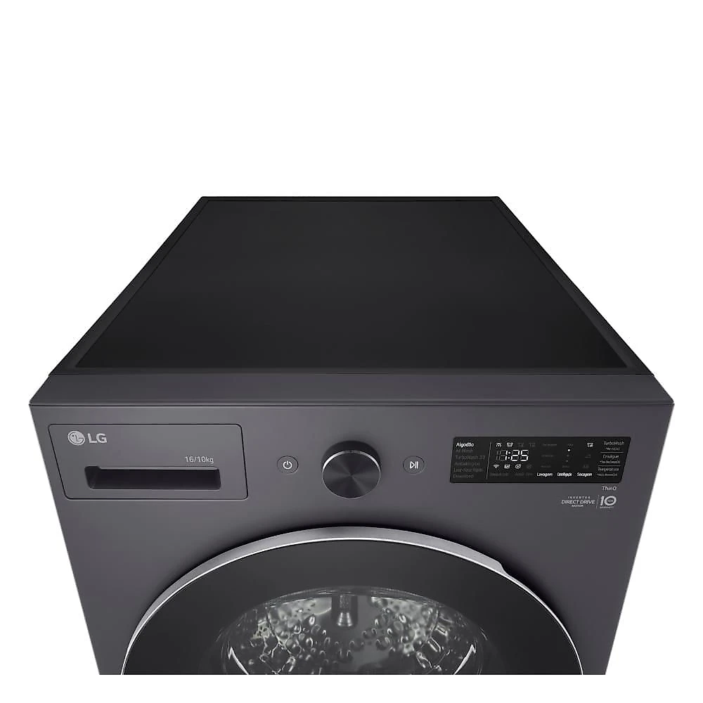 Lava e Seca Smart LG 16kg Black Inox com AIDD™ WD16GNTS6 220V
