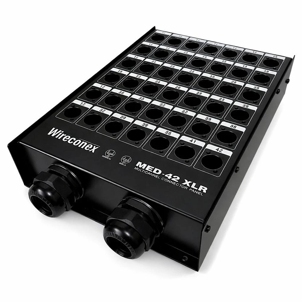 Painel XLR Med2 42 2SN 42 Entradas 2 Saídas Metálico Wireconex