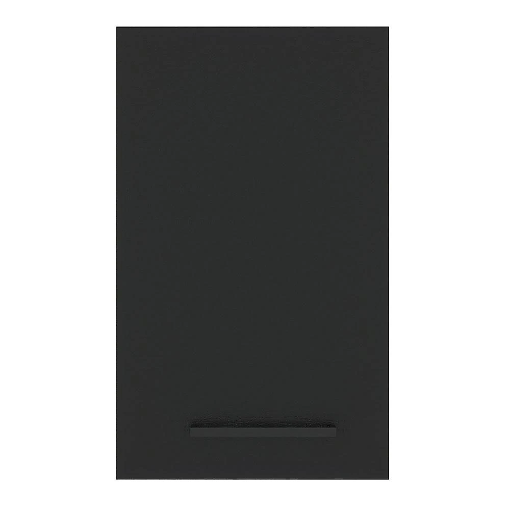 Armário de cozinha aéreo 40 cm 1 porta branco/preto agata madesa