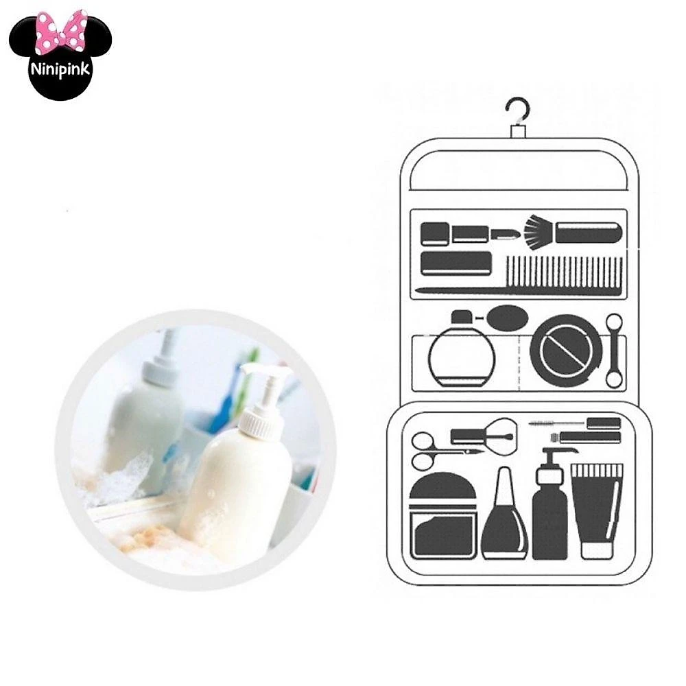 Necessaire de Viagem OEM em Náilon e Poliéster 22x25x10cm Adulto