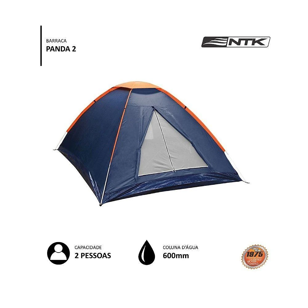 Barraca de Camping Panda para 2 Pessoas com Coluna D’Água 600MM Coluna