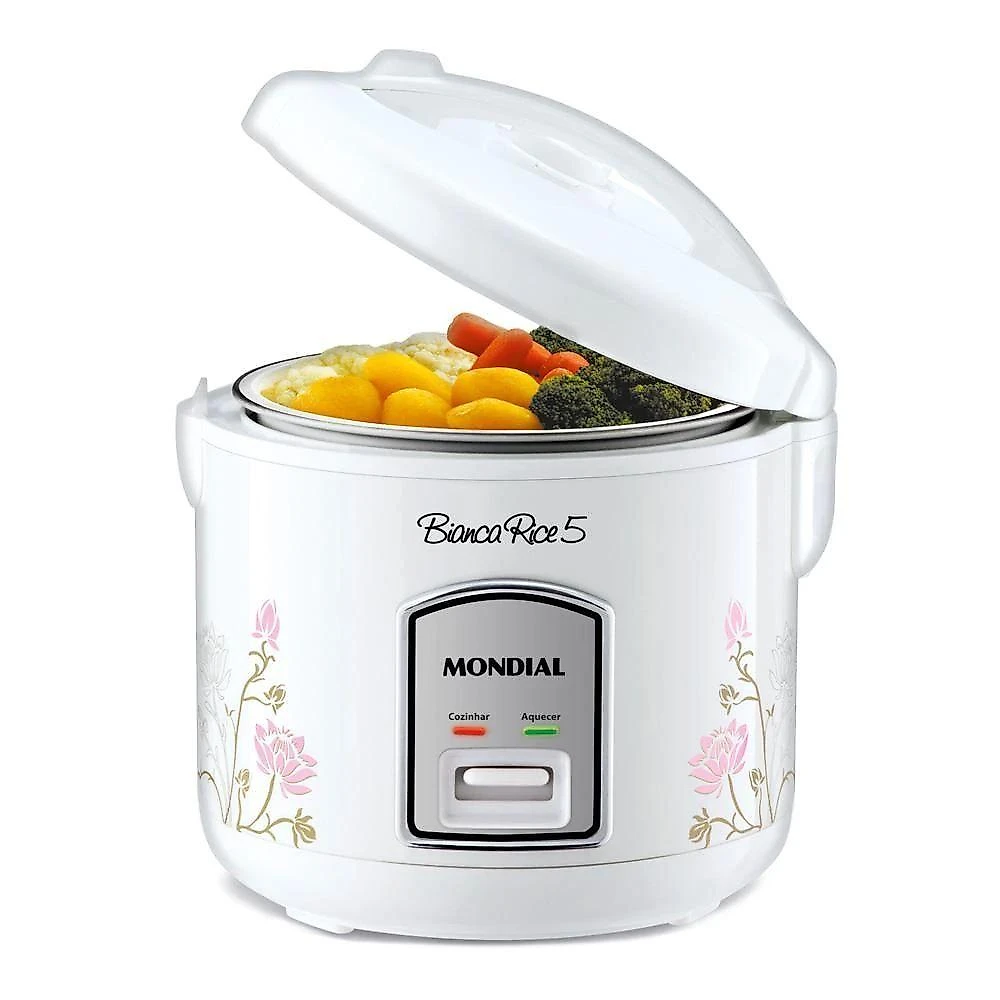 Panela Elétrica De Arroz Mondial 400W 5 Xícaras Branca Npe05 110V