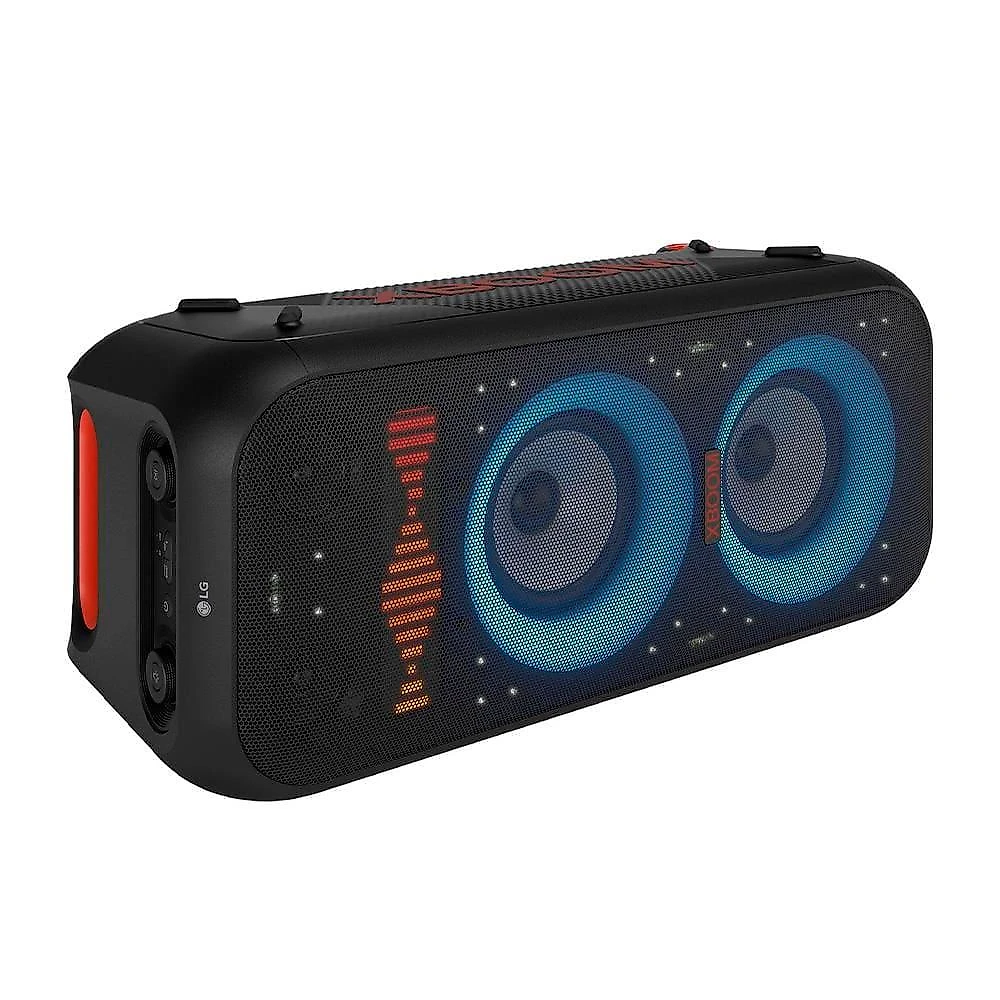 Caixa de som amplificada lg partybox xboom xl9t ipx4 bivolt com bluetooth, alça de transporte e display led 1.000w rms - preta