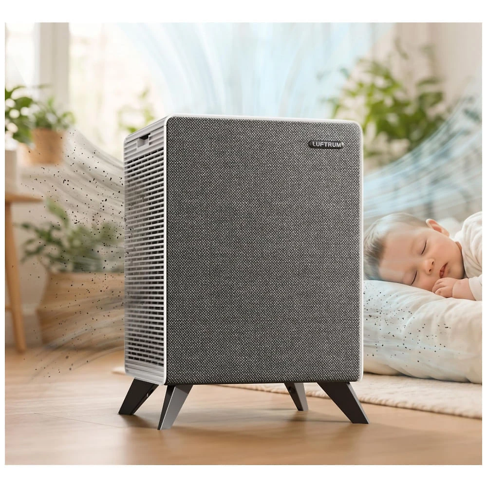 LUFTRUM Purificador de Ar para Ambientes Grandes até 209 m² com Filtro HEPA Duplo e Monitor de Qualidade do Ar