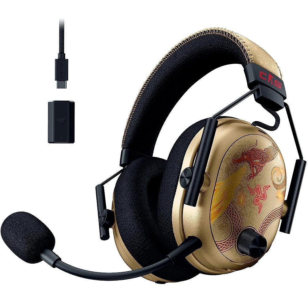 Headset Sem Fio Gamer Razer Blackshark V3 Pro, Edição Counter-Strike 2, ANC, Drivers 50mm, Preto - RZ04-05400800