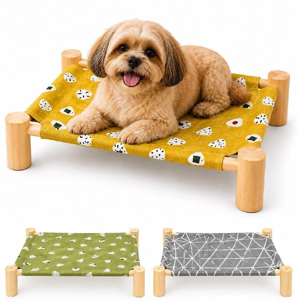 Cama Elevada para Pet Cães e Gatos Madeira Pinus Poliéster 55CM