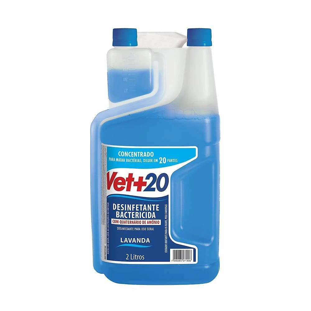Desinfetante Vet+20 Bactericida de Lavanda - 2 Litros