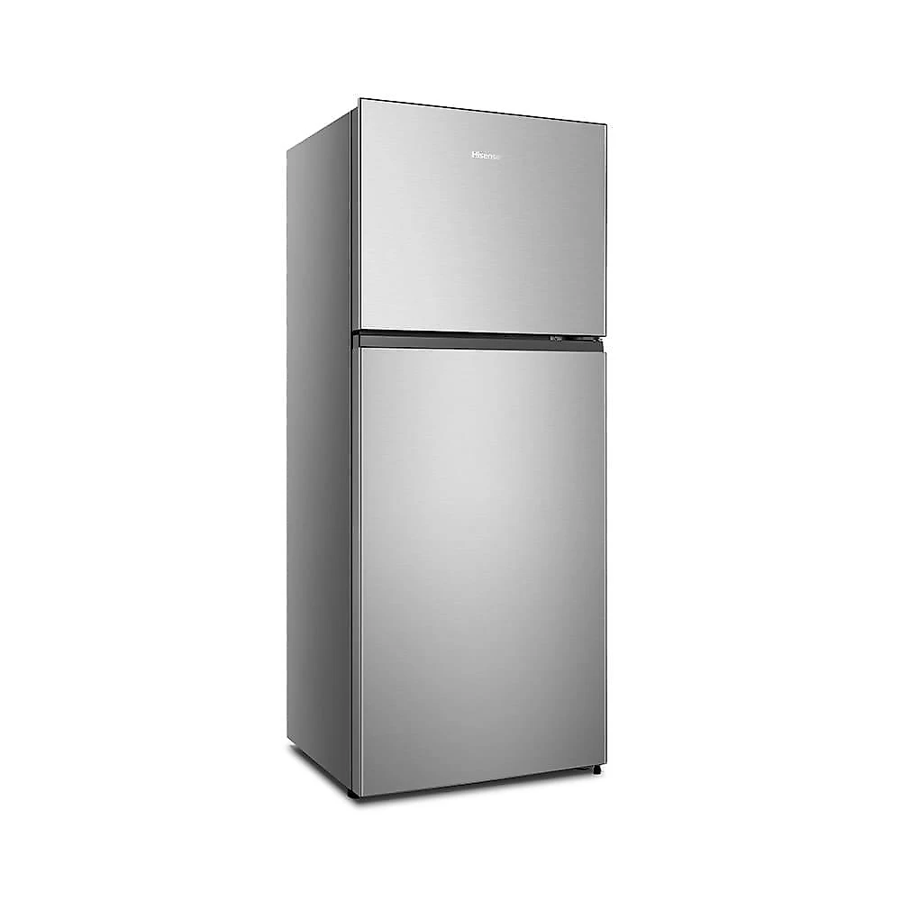 Refrigerador duplex 379l hisense rt3n375 frost free inverter portas planas prateleiras de vidro inox 110