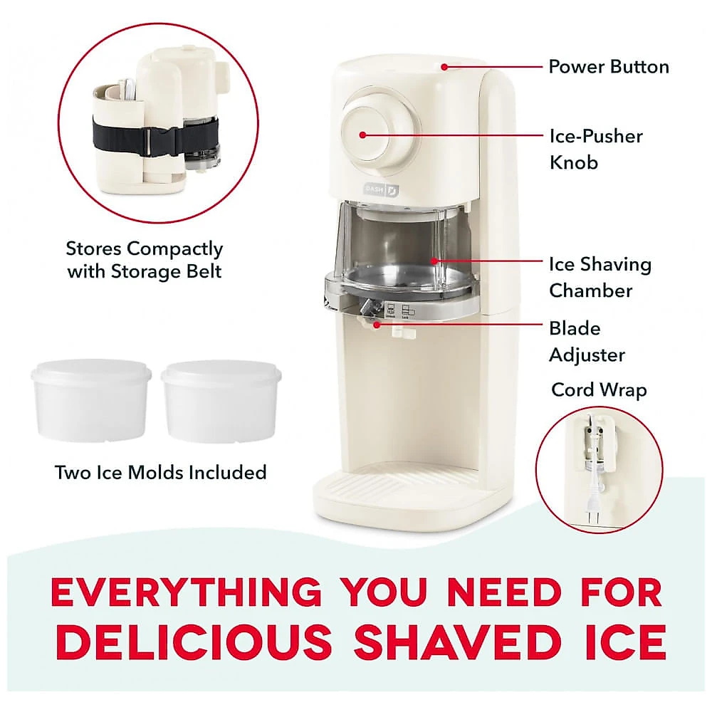 Máquina de Slush Raspadinha DASH Pro Cream 2 Xícaras Lâmina Ajustável 110V