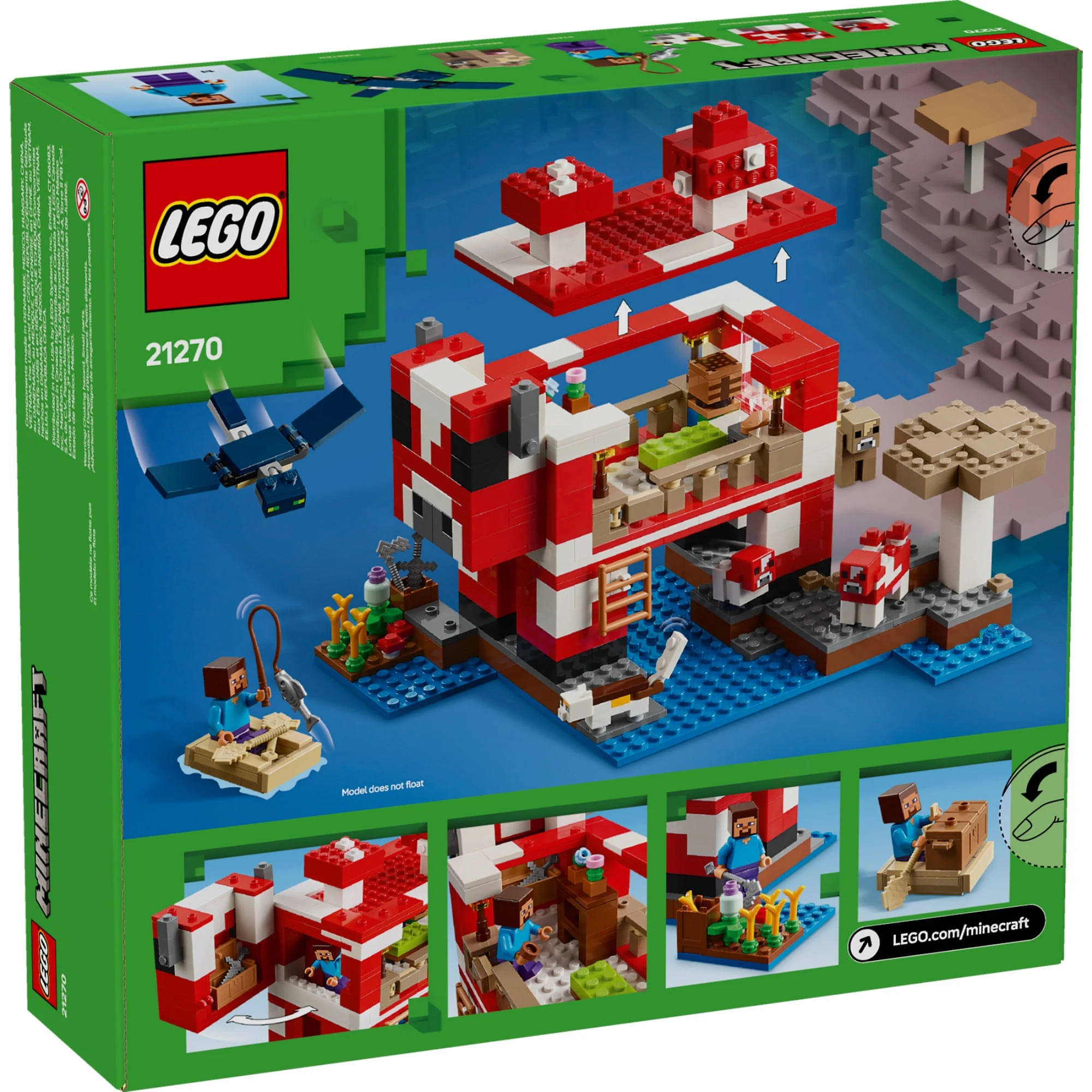 Miniatura LEGO Minecraft - A casa do cogumelo