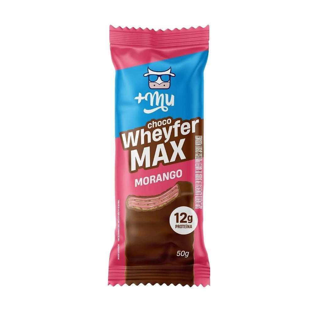 Choco Wheyfer Max +Mu 12g de Proteína Sabor Morango 50g