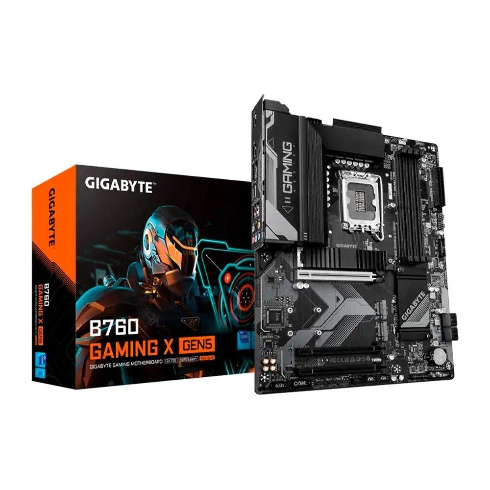 Placa Mãe Gigabyte B760 GAMING X GEN5, Intel LGA 1700, ATX, DDR4, PCIe 5.0 - B760 GAMING X GEN5