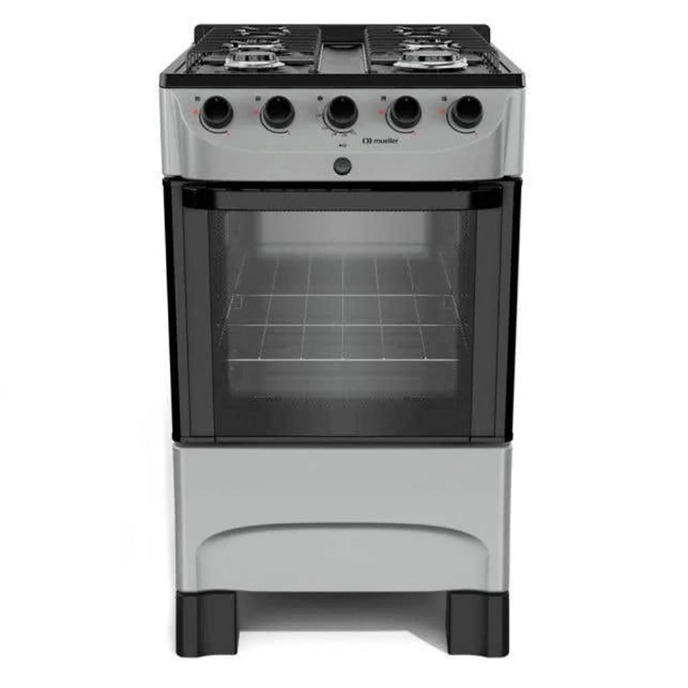 Fogão 4 Bocas Mueller MFI4BC com Acendimento Automático, Titânio