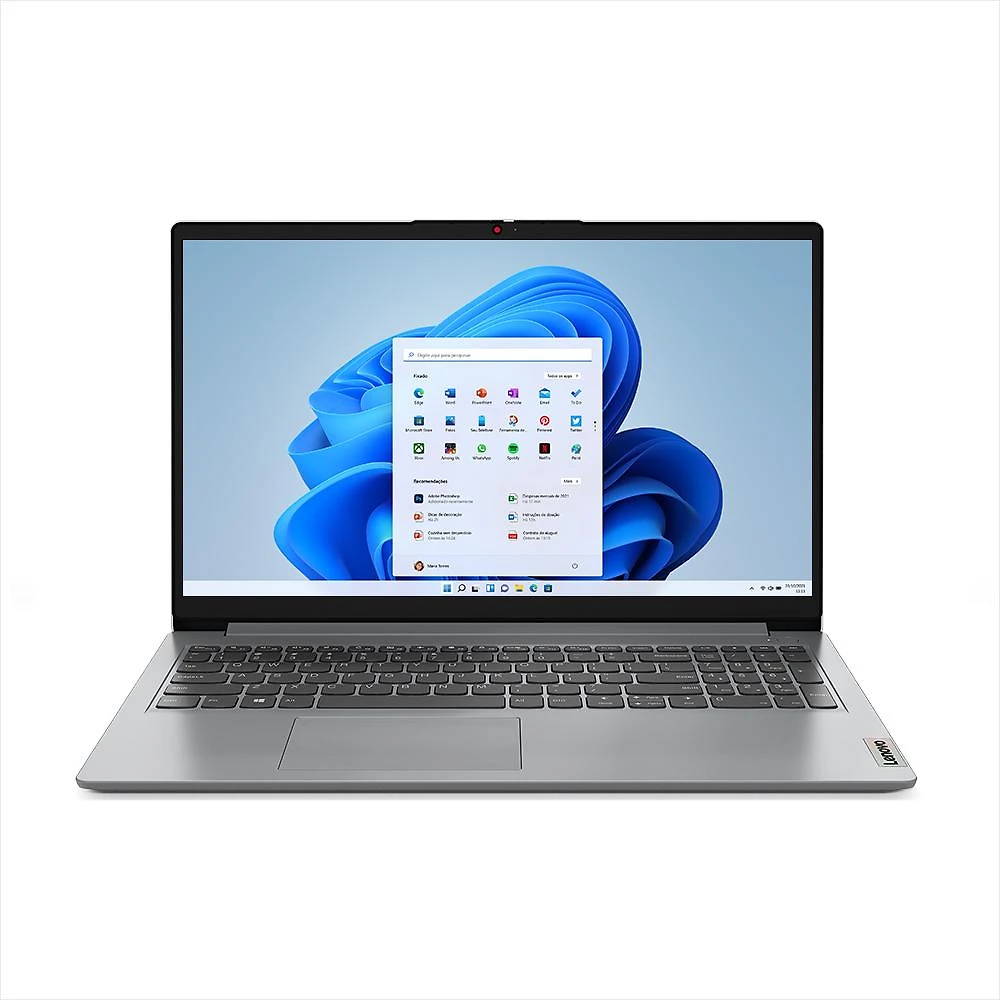 Notebook Lenovo IdeaPad 1 15AMN7 AMD Ryzen 3 7320U 8GB 256GB SSD Windows 11 15.6" - 82X5000MBR Cloud Grey
