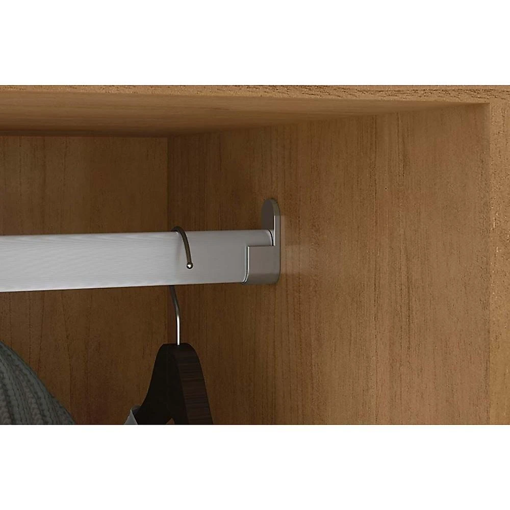 Guarda Roupa Casal 6 Portas (2 C- Espelho) E 4 Gavetas Alonzo New Amêndoa - Lopas