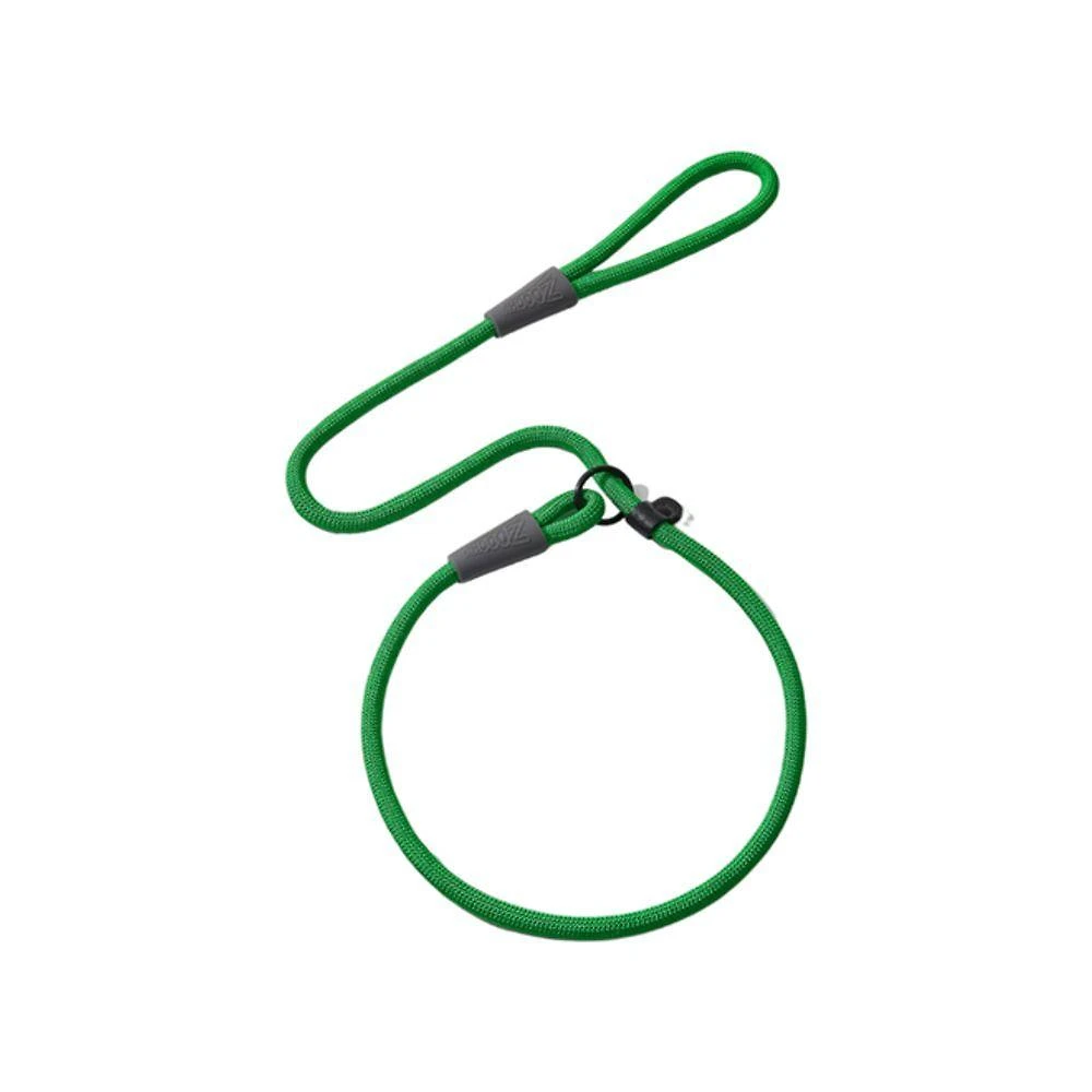 Guia Adestradora para Cães em Corda Emborrachada Verde Tpc com Mosquetão Giratório 360° 120CM X 1CM