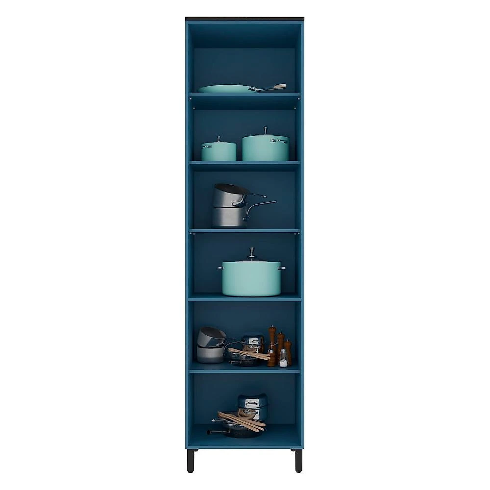 Paneleiro 60cm 2 Portas Cozinha Flórida Azul Órion