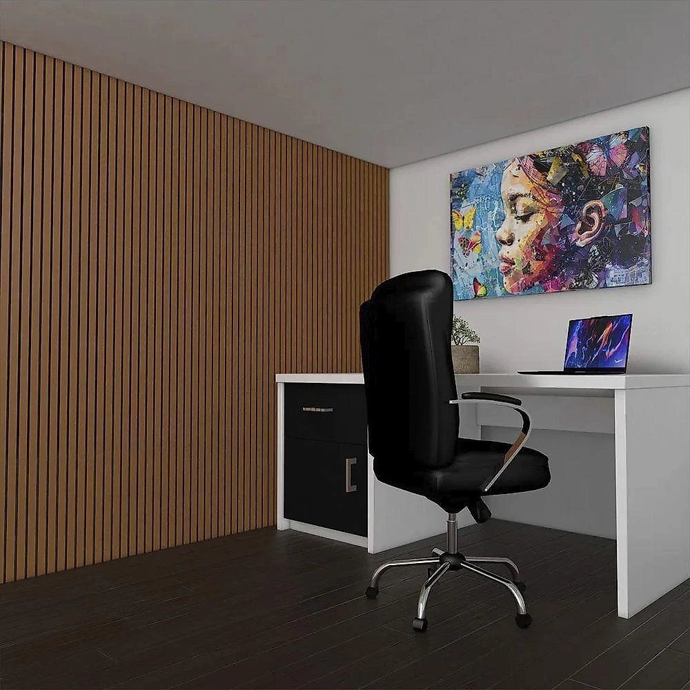 Papel de Parede Autocolante BSL3843 com Textura Ripada Fácil de Instalar Amadeirado Leva Pro Pet