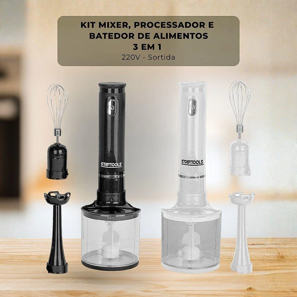 Mixer 3 em 1 Imersao Startools Premium 200W Duas Velocidades Branco 220V