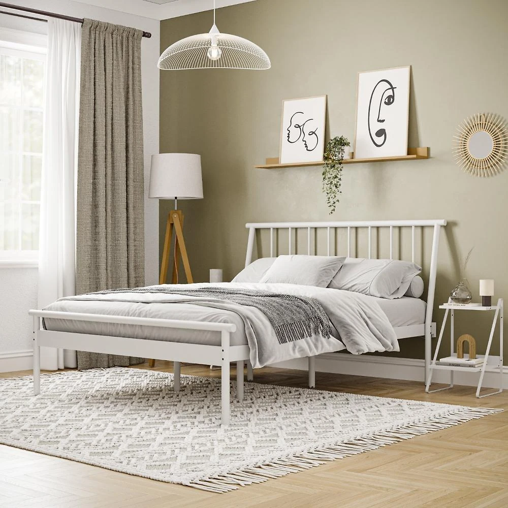 Cama Casal em Aço Begônia CabeCasa MadeiraOriginals