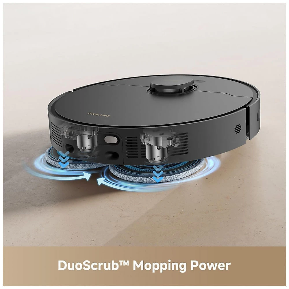 Robô Aspirador e Esfregão Dreame Preto 2 em 1, Sucção 13.000 Pa, Base Autolimpante, Escova TriCut – L40s Ultra CE – 110V