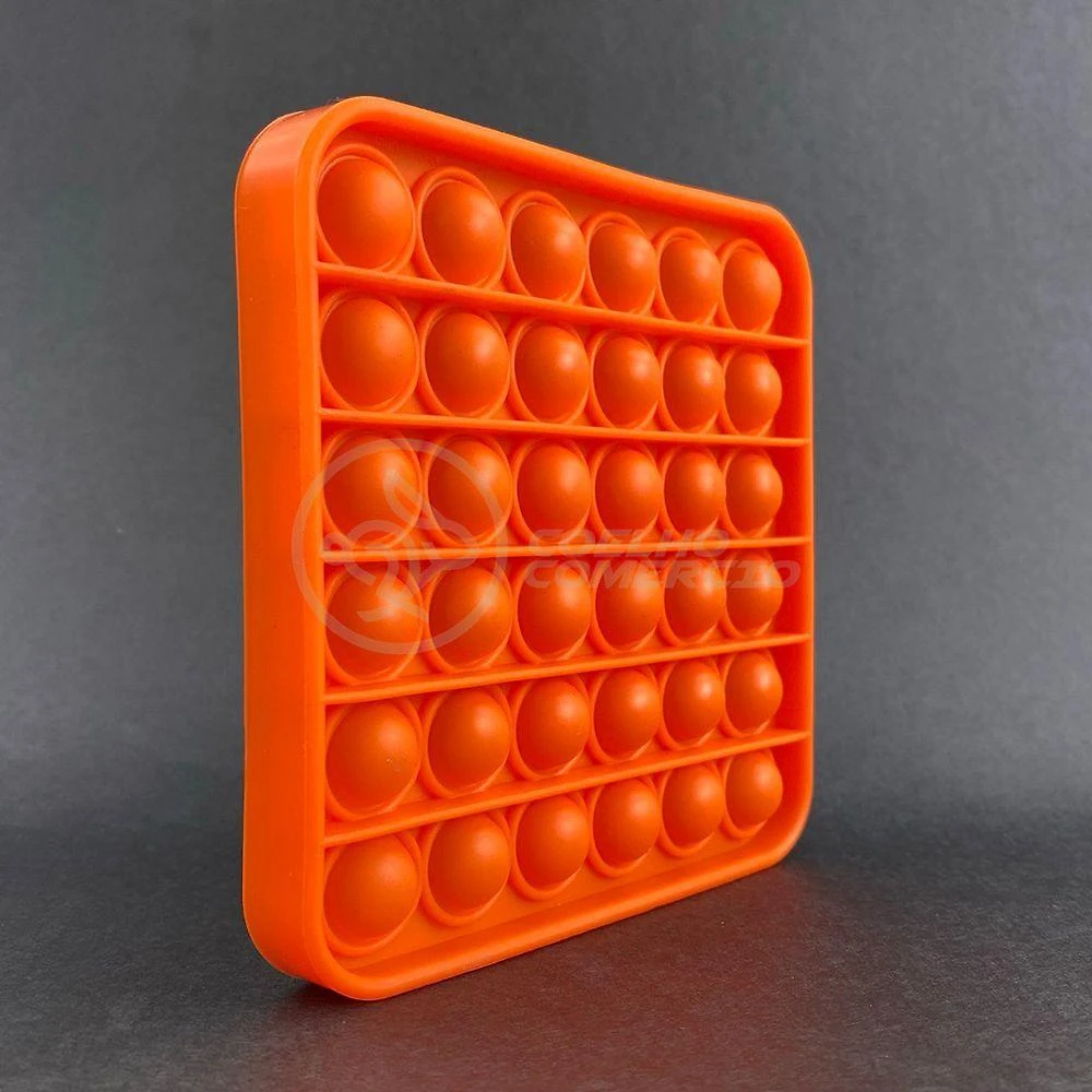 Pop It Silicone Anti Stress Ansiedade Bolha Laranja