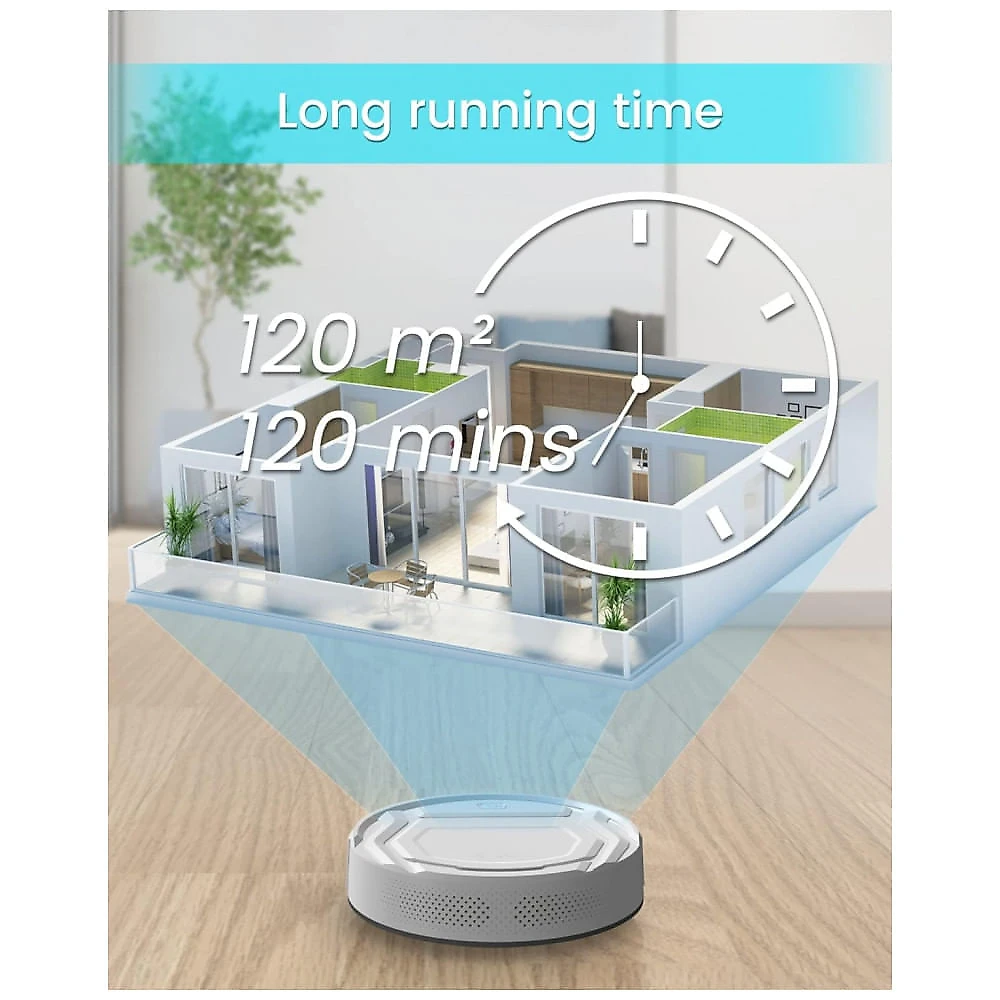 Robô Aspirador Lefant M210P Branco 2200Pa FreeMove 3.0 120 Minutos Bateria 110V