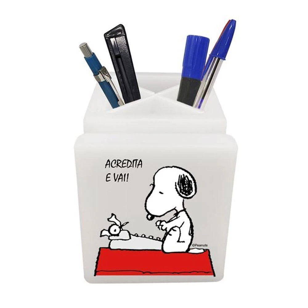 Organizador De Mesa Iluminado Snoopy - Estilo E Criatividade No Seu Escritório