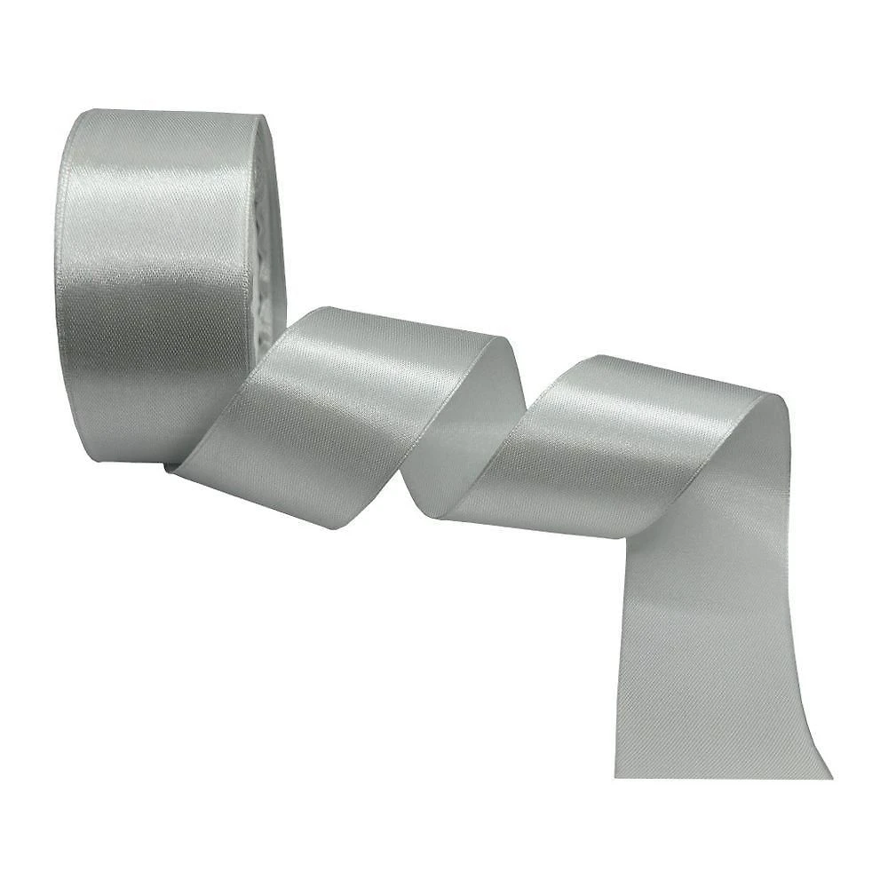 Fita de Cetim Nº 9 Cetim 38mm Prata Rolo 23m para Artesanato OEM