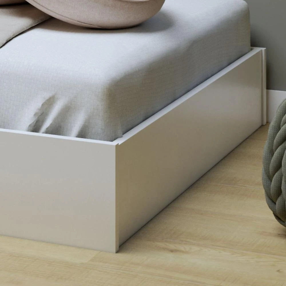 Cama Auxiliar de Solteiro com Rodizio Move Branco