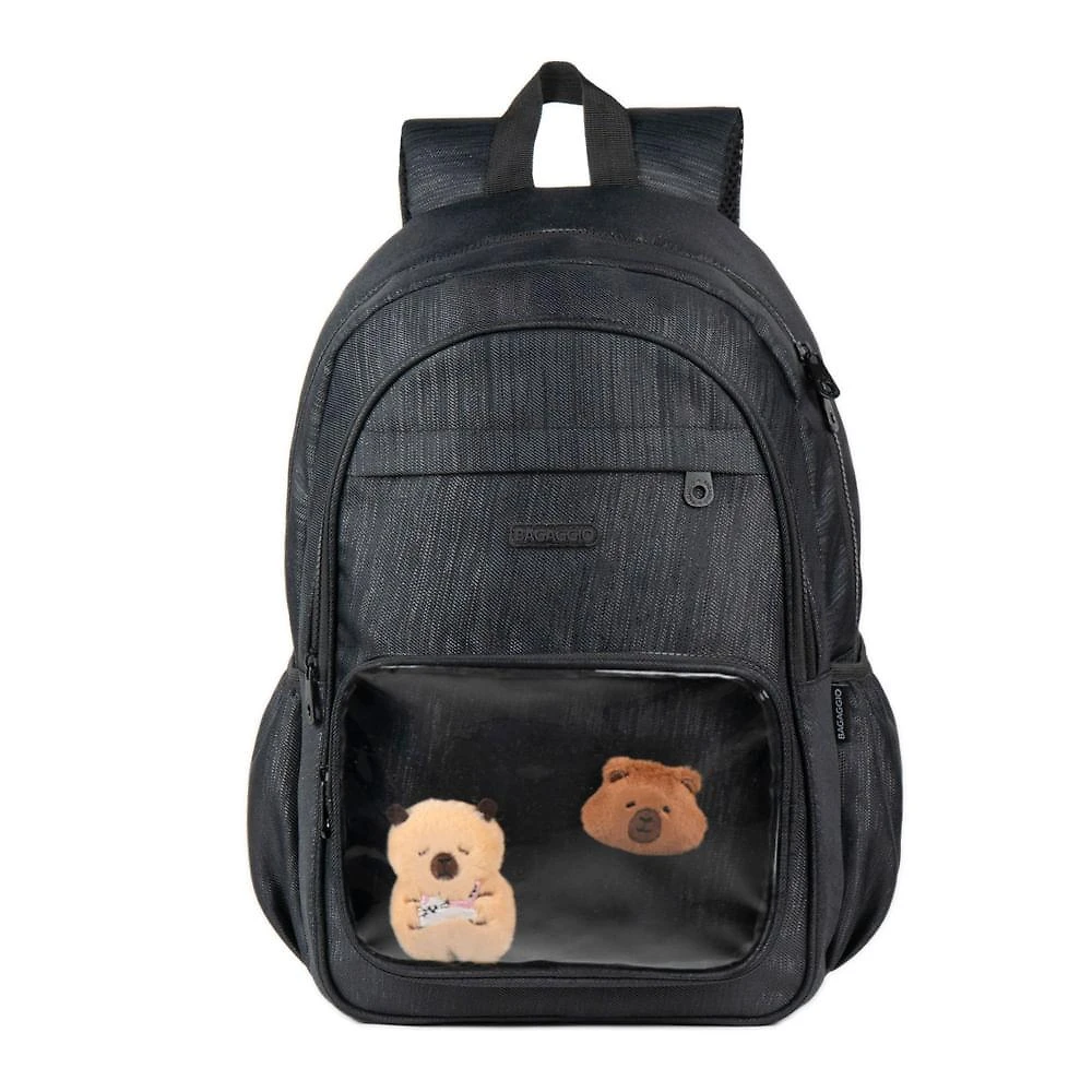 Mochila Escolar Feminina BG Charms Preta