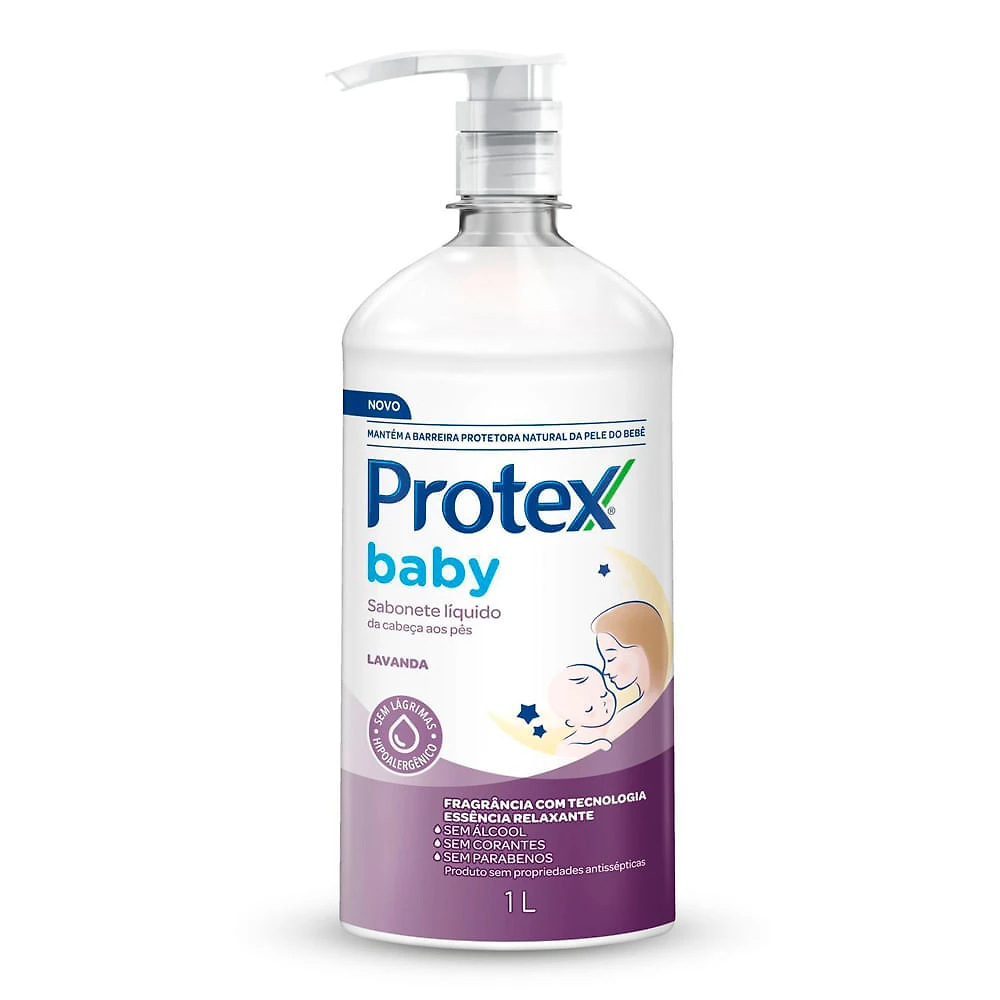 Sabonete Líquido Protex Baby da Cabeça aos Pés Lavanda 1L