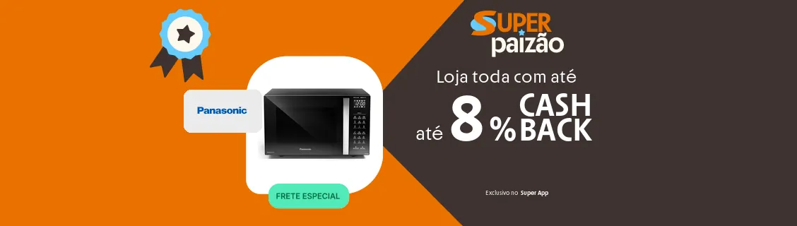 Loja panasonic com até 8% de cashback
