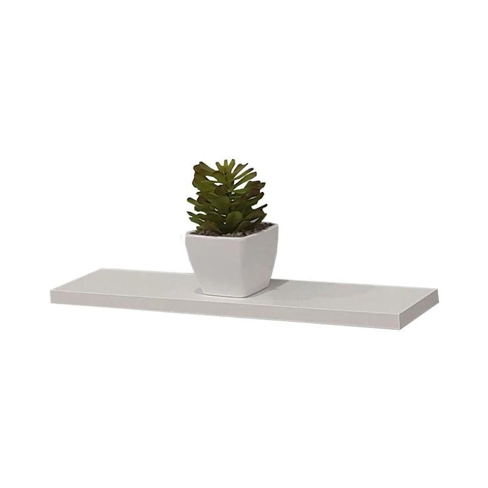 Prateleira Crie Fácil 30x15CM MDP Fixação Embutir Invisível Organizador Sala Branco Mercado