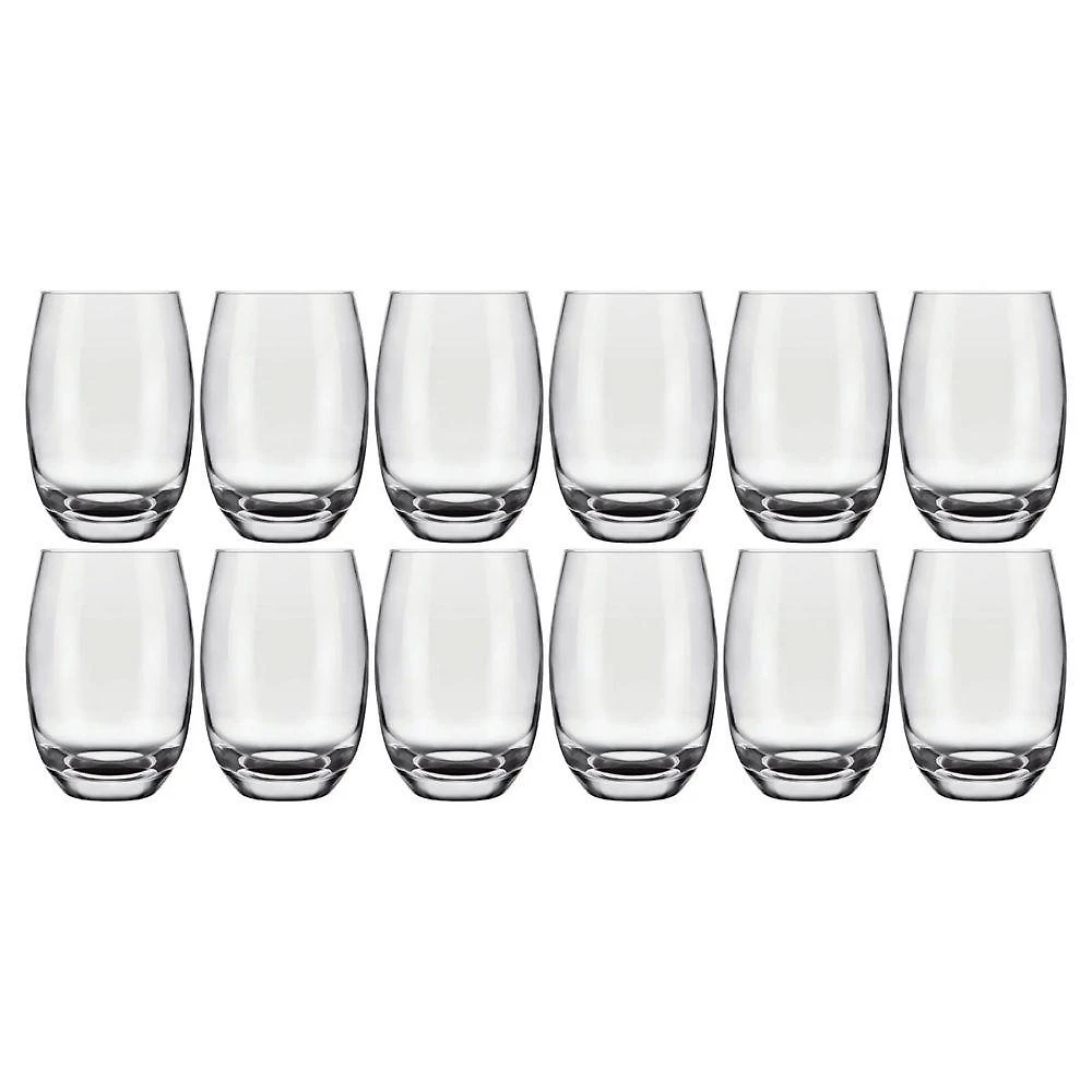 Jogo de Copos Aruba Long Drink para Coquetéis Vidro Cristal Transparente Nadir Figueiredo 12 Peças