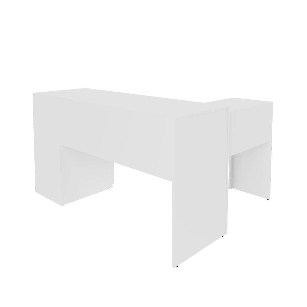Mesa para Escritório em L com 3 Gaveta Me4101 Tecno Mobili
