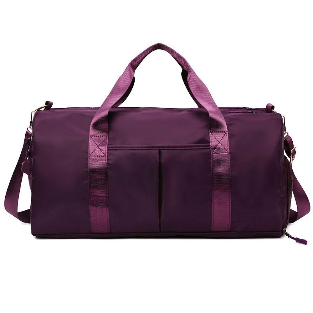 Bolsa Mala de Mão Esportiva de Bordo 42x21x21 com Zíper e Alça Lateral Roxo OEM