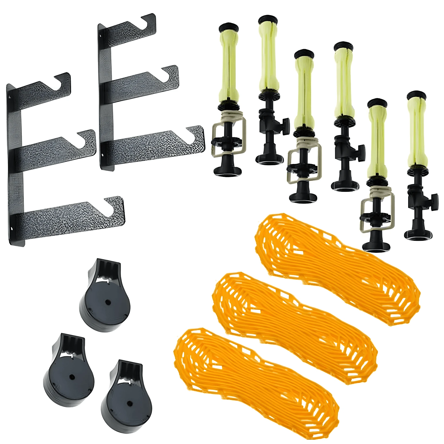Suporte Parede 3-Axle com 3 Rolos Expan Corrente Laranja para Fundo Infinito