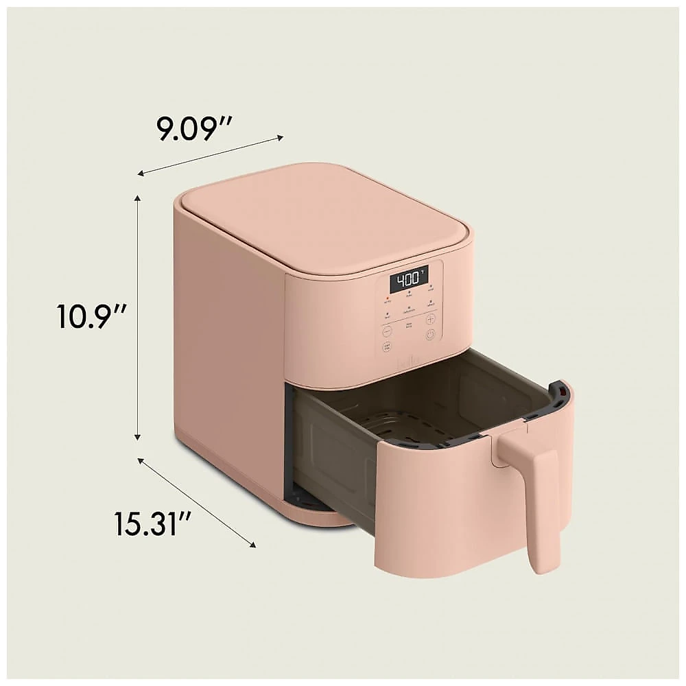 BELLA Air Fryer Slim 6 QT com Revestimento Cerâmico EverGood, 6 Modos, Controle Digital e Capacidade de 2,27 kg
