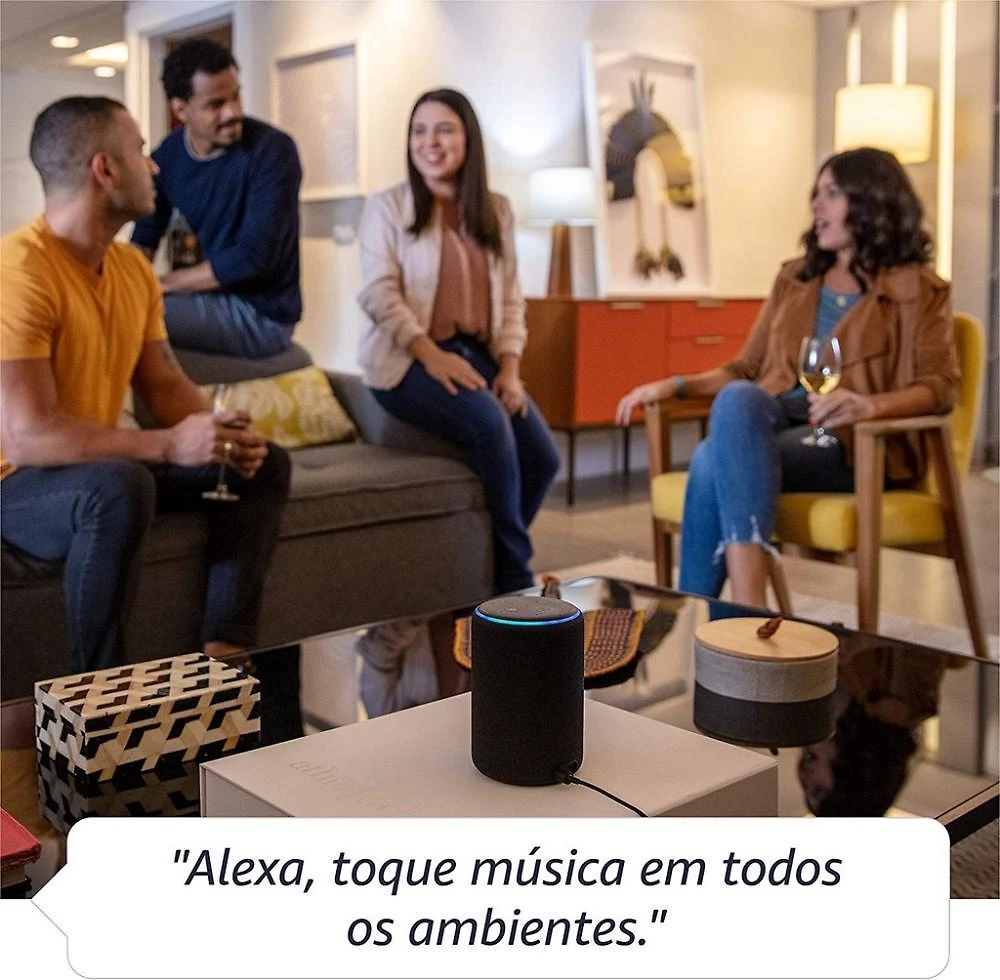 Miniatura Amazon Echo 3 Geração Smart Speaker Com Alexa Black - Preto