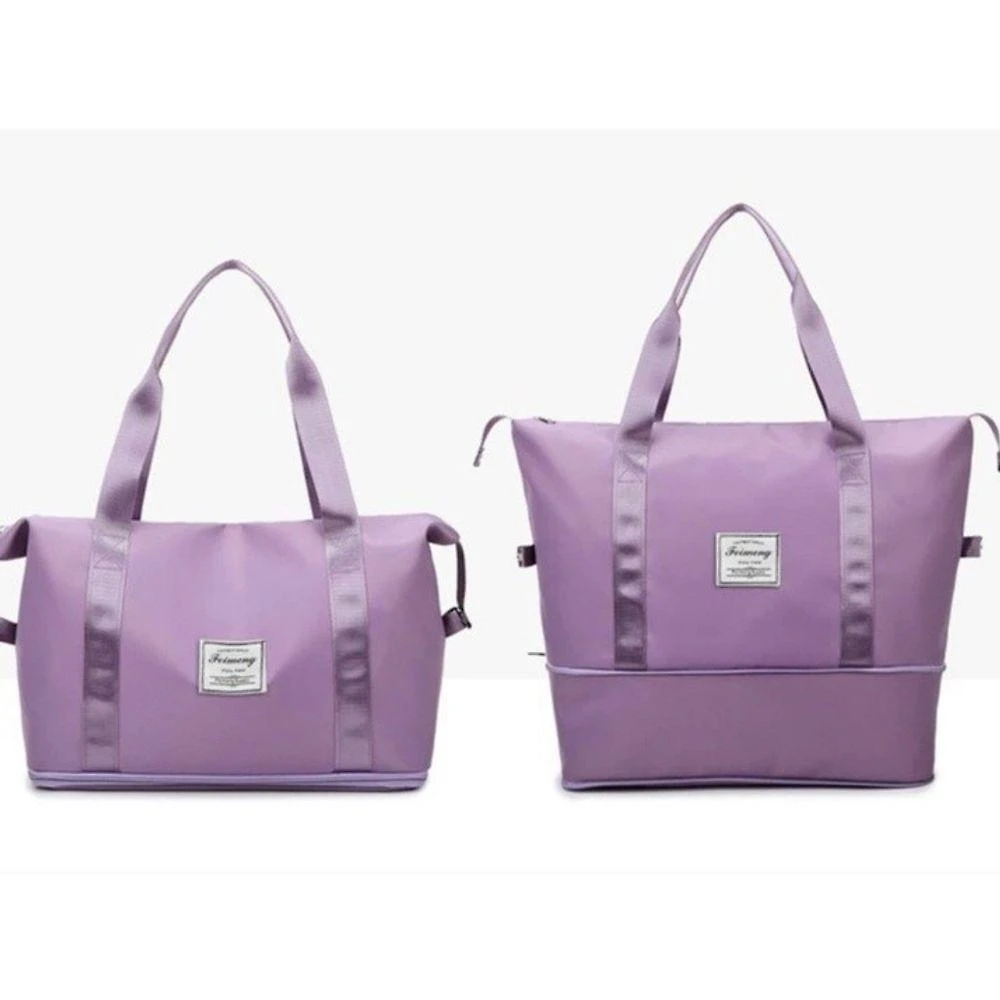 Bolsa de Viagem OEM 678-680 Tecido Oxford 28x42x22 678-roxo Claro Grande Capacidade Feminina