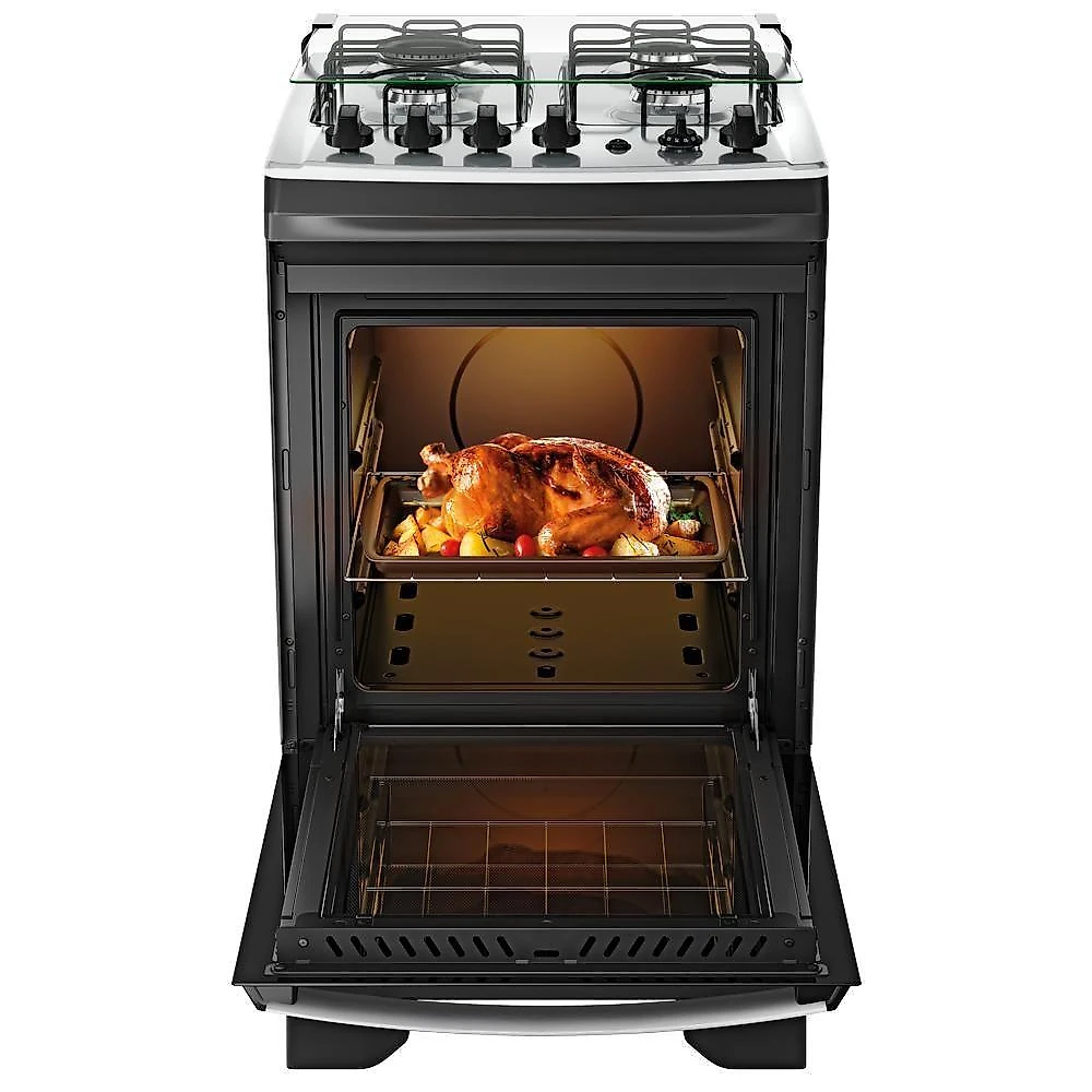Fogão 4 Bocas Dako Supreme Mesa de Inox e Timer Bivolt - Preto